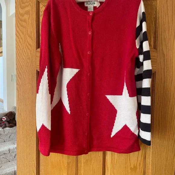The Quaker Factory Sweaters Patriotic Cardigan Poshmark